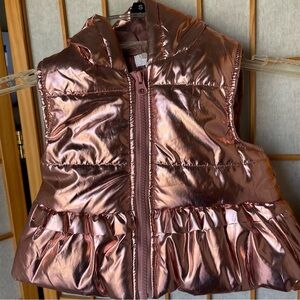 BCBGirls Metallic Pink Zip Up Vest, 2T